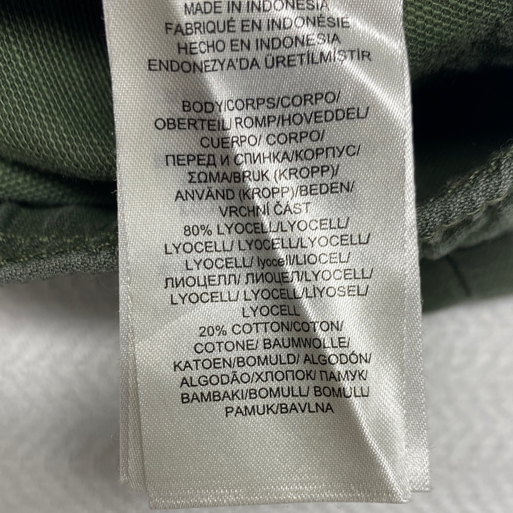 Lauren Ralph Lauren Cargo Jogger Pants Lyocell Cotton Olive Green Size 10 - Picture 8 of 12